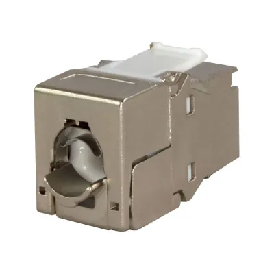 Simply 45 - S45-3750-25 - 10GBaseT STP 180° Shielded Keystone Jack (Toolless) for Cat7a/6a/7, w/6 1ea/Bag, 25/Pack