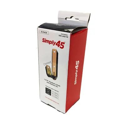 GoSimplyConnect - S45-JH21-100 - Standard J Hooks, Size 1-5/16" with Retainer Pin , 100 pc/Master Box