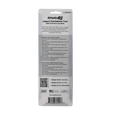 Simply 45 - S45-P300 - Impact Punchdown Tool with 110 Blade - 1 ea/Blister