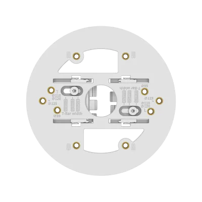 Hanwha - SBP-140CMT - Tile Grid Ceiling Mount Pack of 4, Compatible with QND-6011/6021, QND-8011/8021 QNF-8010/9010, 
 QND-6012R/6022R/6082R, QNV-C9011R/C8011R/C8012, 
 LND-6012R/6022R/6072R, QNE-8011R/8021R, ANE-L6012R/L7012R/L7012L, 
 QNV-C8083R/C9