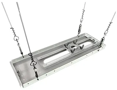 Hanwha - SBP-2CTW1 - 2'x2’ drop ceiling tile (or half of 2'x4’ ceiling tile) accessory with 1.5” NPT female thread, includes suspension wire, four turnbuckles, and anchors to suspend from wood or concrete structures, supports up to 50lb, scratch resi