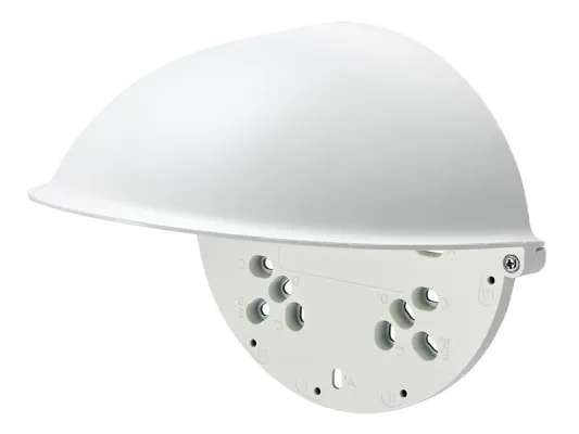 Hanwha - SBV-120WCW - Weather cap for the following outdoor domes: QNV- 6012R / 6022R / 6032R / 8010R / 8020R / 8030R / 7012R / 7022R / 7032R, ANV-L6012R / L7012R, LNV- 6010R / 6012R / 6020R / 6022R / 6030R / 6032R, white color.