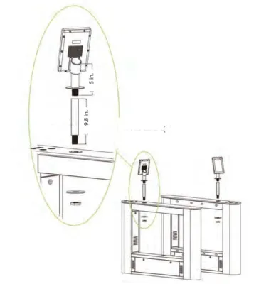 ZKteco USA - SF-Extension-Pole - SpeedFace Series readers