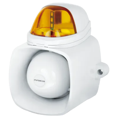SECO-LARM - SH-816S-SMQ/A - 4-in-1 Multi-Purpose Siren/Strobe (Amber). The ENFORCER 4-in-1 Multi-Purpose Siren/Strobe is multiple communication and signaling devices in one: siren, internal message (up to 2MB .WAV or MP3), broadcast, and (SH-816S-SMQ