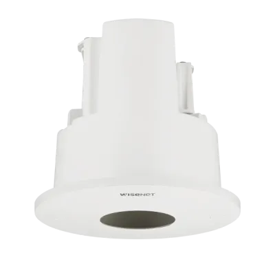 Hanwha - SHD-1128FPW - White Plenum Rated Flush Mount. Compatible with: QNF-8010/9010, HCD-6010/6020R/7010RA/7020RA/7030RA, QND-6011/6021/8011/8021/6012R/6022R/6032R/ 7010R/7020R/7030R/8010R/8020R/8030R, LND-6012R/6022R/6032R, XND-6010/6020R/8