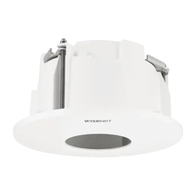 Hanwha - SHD-1408FPW - Plenum rated flush mount, white color. Compatible with HCD-6080R/7070RA, QND-6082R/8080R, XNV-6010/6020R/8020R/8030R/8040R, HCV-7010RA/7020RA/7030RA/6080R/6070R, LNV-6012R/6022R/6032R/6072R, QNV-6012R/6022R/6032R/6082R/8010R/80