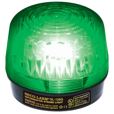 SECO-LARM - SL-126Q-G - Green Xenon Tube Strobe Light 6-12VDC
