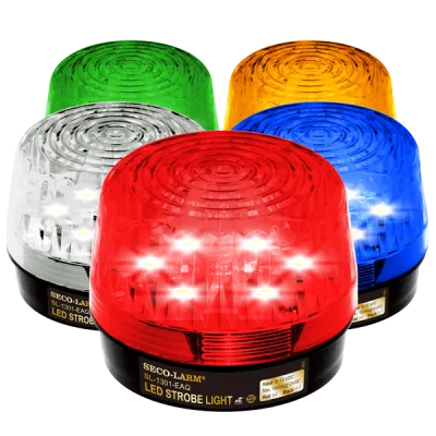 SECO-LARM - SL-1301-EAQ/C - Clear LED Strobe Light - 6 LEDs, Flash Only, 9-15 VDC