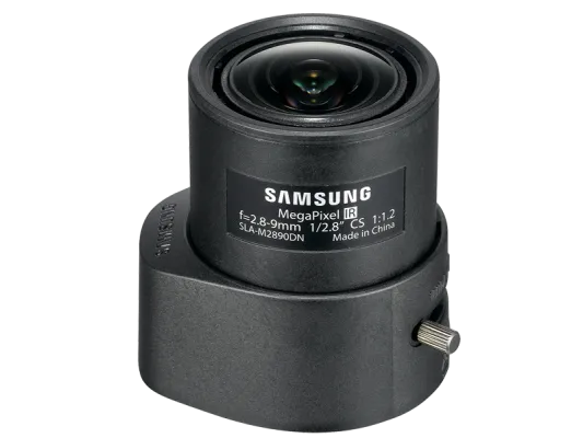 Hanwha - SLA-M2890DN - Lens, 1/2.8in, 3 MP, Vari-focal (2.8-9.0mm), Auto DC Iris, CS-Mount