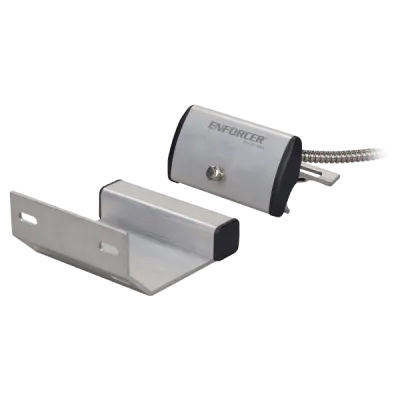 SECO-LARM - SM-4201-L6Q - Track-Mount DPDT Overhead Magnetic Door Contact. Rugged aluminum housing with 36" leads enclosed in armored cable. 3" Gap.
