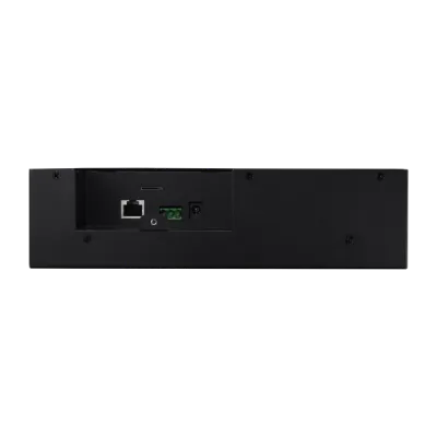 Hanwha - SMT-1030PV - 10" IP public view monitor,1080p (1920x1080), HDMI, VGA, Ethernet, 16:9 aspect ratio, Built-in speaker (2x2 W), VESA mountable (75 x 75mm), black casing, face detection display for visual deterrent, 2MP IP camera built-in, 4.6mm