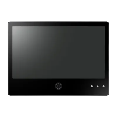 Hanwha - SMT-1031PV - 10-inch (10.1") AI Enabled IP Public View Monitor (AI PVM), Black Color, 1024x600 60Hz, Ethernet, Built-in Speakers (1W x2), AI Object Classification and Analytics, Face Detection, Motion Activated LED and Audio Alarm, Customiza