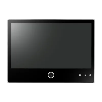 Hanwha - SMT-1031PVW - 10-inch (10.1") AI Enabled IP Public View Monitor (AI PVM), White Color, 1024x600 60Hz, Ethernet, Built-in Speakers (1W x2), AI Object Classification and Analytics, Face Detection, Motion Activated LED and Audio Alarm, Customiz
