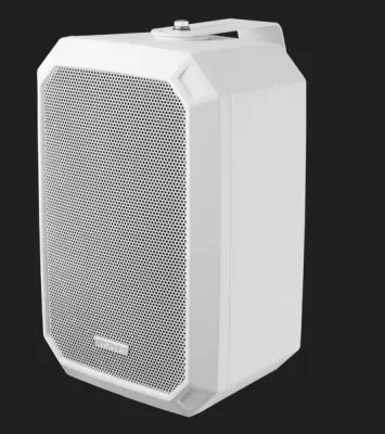 Hanwha - SPA-W100W - IP Audio Speaker, Two-way audio, Scheduler, Background Music, Text To Speech, 10W Amp, 101dB Output, Freq. Range 120Hz-20kHz, 1GB Internal Storage, Single Micro SD slot (Up to 32GB), Built in Relay, SUNAPI, Onvif, SIP, P2P-SIP, I