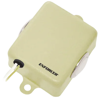 SECO-LARM - SS-074Q/BG - Double-Button Momentary Hold-Up Switch with SPST contacts for open circuit. Rated 1A@25VDC. 12" Leads.