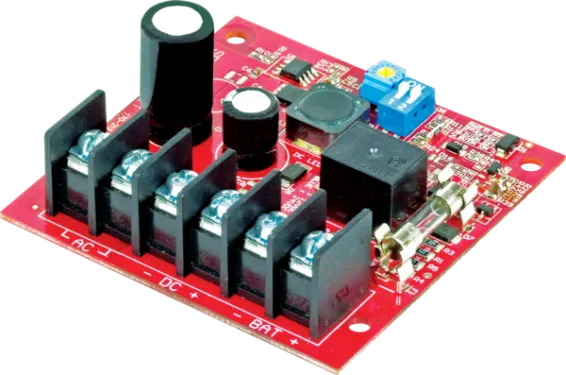 SECO-LARM - ST-2406-3AEQ - 3A Power Supply Charger with Enclosure. Provides 6, 12 or 24 VDC regulated output at 2.5A continuous and 3A peak. Built-in Low Battery Cutoff when voltage drops below 20%. Room in enclosure for two 4Ah batteries or one 7Ah 