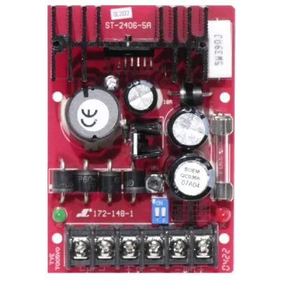SECO-LARM - ST-2406-5AQ - Power Supply Charger. Provides 6, 12 or 24 VDC Regulated Output at 4A Continuous and 5A Peak