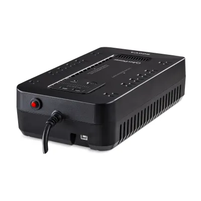 CYBERPOWER - ST900U - 900VA/500W, Standby UPS, Compact, 120V, (12) NEMA 5-15R, 2xUSB Charge Ports (2.1A Shared), 5Ft Cord, PowerPanel Personal Software, 3-Yr Warranty