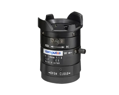 Computar - T2Z1816CS - 1/3" 1.8-3.6mm F1.6 Varifocal Lens, Manual Iris (CS-Mount)