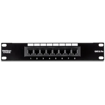 TRENDNET - TC-P08C5E - 8-Port Cat. 5e Unshielded Patch Panel (10" wide)