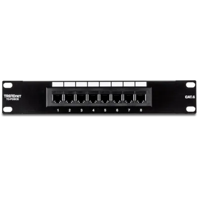 TRENDNET - TC-P08C6 - 8-Port Cat. 6 Unshielded Patch Panel (10" wide)