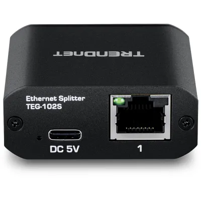 TRENDNET - TEG-102S - 2-Port Gigabit Splitter with USB Type C Power