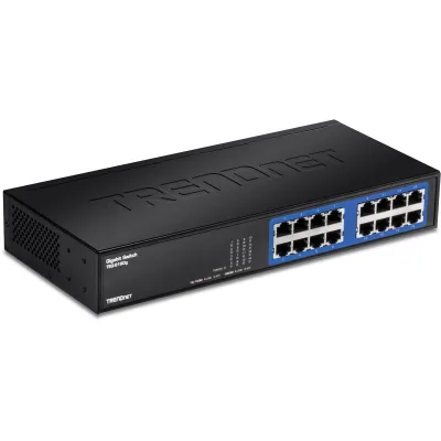 TRENDNET - TEG-S16Dg - 16-port Gigabit GREENnet Switch(Metal Desktop) w/ internal power