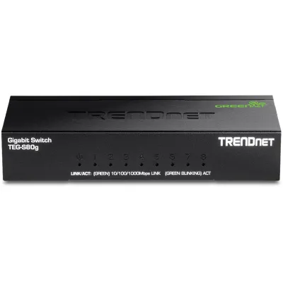 TRENDNET - TEG-S80g - 8-port Gigabit GREENnet  Mini Switch (Metal)
