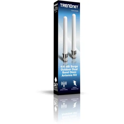 TRENDNET - TEW-AO46S - 4/6 dBi Surge Outdoor Dual Band Omni Antenna Kit