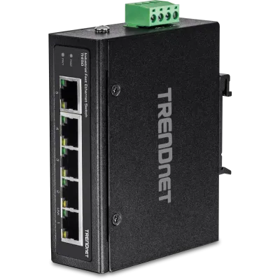 TRENDNET - TI-E50 - 5-Port Industrial Fast Ethernet DIN-Rail Switch