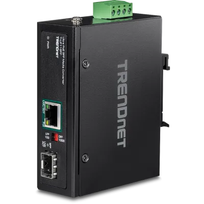 TRENDNET - TI-UF11SFP - Hardened Industrial SFP to Gigabit UPoE  Media Converter