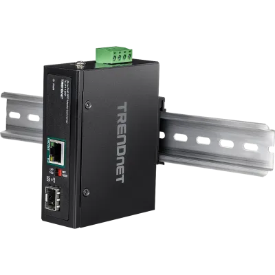 TRENDNET - TI-UF11SFP - Hardened Industrial SFP to Gigabit UPoE  Media Converter