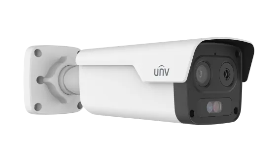 UNV - TIC2A32SA-F7-4F6AC-I1 - UNV Dual Dual-spectrum Thermal Network Bullet Camera Thermal:256*192(7mm)  Optical: 4MP(6mm)