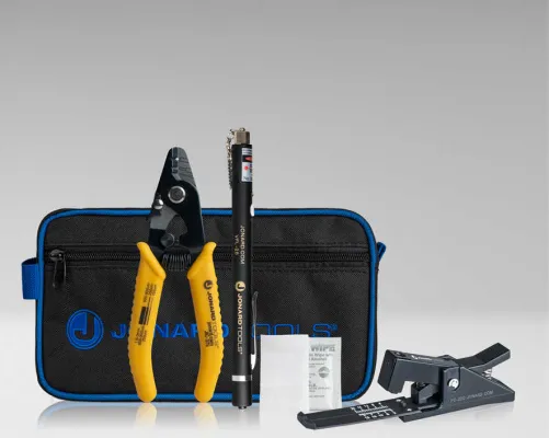 Jonard Tools - TK-183 - Fiber Optic Connector Clean and Prep Kit w/ Basic Cleaver