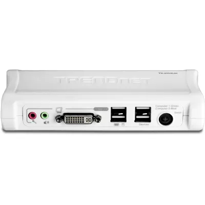 TRENDNET - TK-204UK - 2-Port DVI/USB KVM Switch Kit w/ Audio (Includes 2x KVM cables)