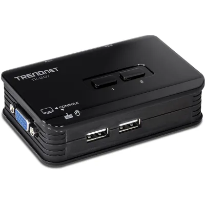 TRENDNET - TK-207K - 2-port USB KVM Switch Kit (include 2 x KVM Cables)