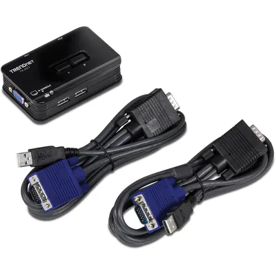 TRENDNET - TK-207K - 2-port USB KVM Switch Kit (include 2 x KVM Cables)