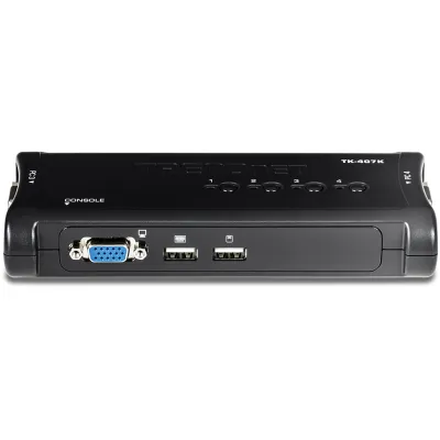 TRENDNET - TK-407K - 4-port USB KVM Switch Kit (Include 4 x KVM Cables)