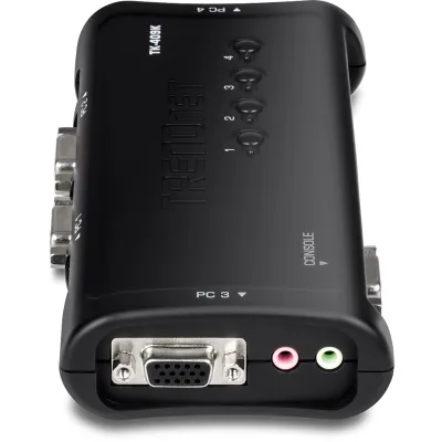 TRENDNET - TK-409K - 4-port USB KVM Switch Kit w/Audio (Include 4 x KVM Cables)