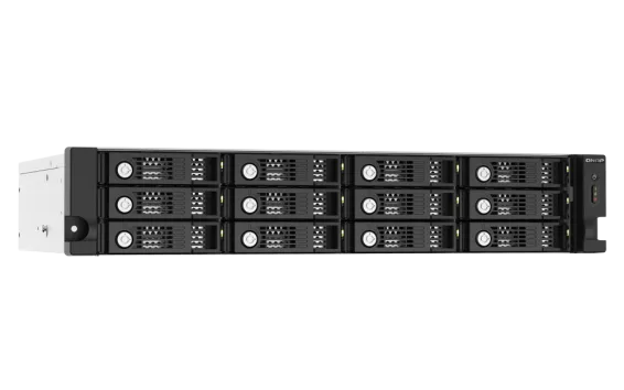QNAP - TL-R1220Sep-RP-US - 12-bay 2U rackmount SAS 12Gbps JBOD expansion enclosure with SAS expander, 2.5:/3.5" SAS 12Gbps & SAS/SATA 6Gbps drives, 4 x SFF-8644 Mini-SAS HD ports, redundant PSU, without rail kit