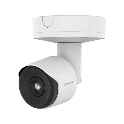 Hanwha - TNO-C3012TRA - Wisenet T network AI Radiometric compact bullet camera (uncooled), 384 x 288 @ 8fps,＜30mK (NETD), 4.4mm fixed focal lens (HFoV: 90.0°), Triple triple codec H.265/H.264/MJPEG with Wisestream II and WiseStream III (based on AI e