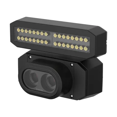 Hanwha - TNS-9050IBC - Wisenet T network BCR (Barcode Reader Camera) for Barcode Reading and Video Monitoring. Mono: 4K, Color: 4K. Max 20fps @ 4K MONO/COLOR each. 25mm machine vision lens. Removable and replaceable LED module (32 LEDs module is defa