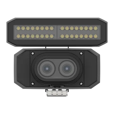 Hanwha - TNS-9050IBC - Wisenet T network BCR (Barcode Reader Camera) for Barcode Reading and Video Monitoring. Mono: 4K, Color: 4K. Max 20fps @ 4K MONO/COLOR each. 25mm machine vision lens. Removable and replaceable LED module (32 LEDs module is defa