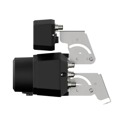 Hanwha - TNS-9050IBC - Wisenet T network BCR (Barcode Reader Camera) for Barcode Reading and Video Monitoring. Mono: 4K, Color: 4K. Max 20fps @ 4K MONO/COLOR each. 25mm machine vision lens. Removable and replaceable LED module (32 LEDs module is defa