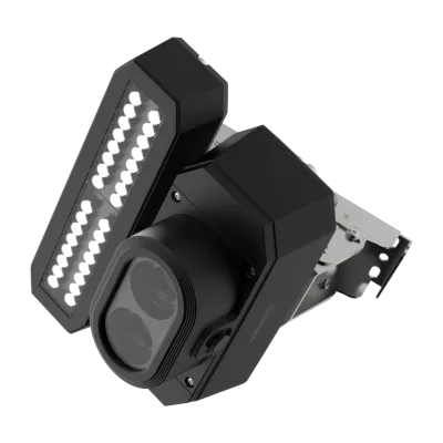 Hanwha - TNS-9050IBC - Wisenet T network BCR (Barcode Reader Camera) for Barcode Reading and Video Monitoring. Mono: 4K, Color: 4K. Max 20fps @ 4K MONO/COLOR each. 25mm machine vision lens. Removable and replaceable LED module (32 LEDs module is defa