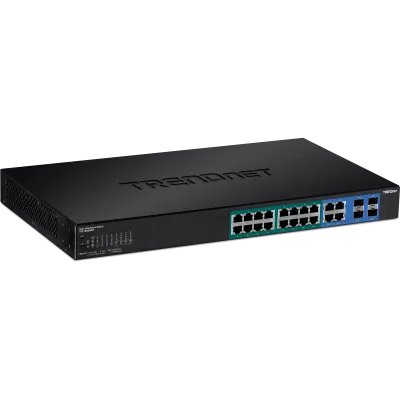 TRENDNET - TPE-1620WSF - 20-port Gigabit Web Smart POE+ Switch w/ 2 Shared SFP Slots  (16 PoE+, 2SFP) (370W)