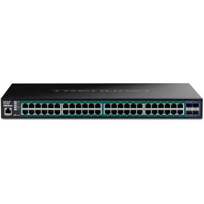 TRENDNET - TPE-3524SF - 52-port Gigabit Web Smart 740W PoE+ Switch with 10G SFP+ Slots