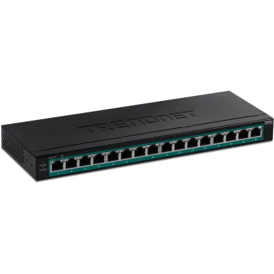 TRENDNET - TPE-TG160H - 16-Port Gigabit PoE+ Switch(123W)