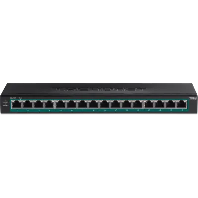 TRENDNET - TPE-TG160H - 16-Port Gigabit PoE+ Switch(123W)