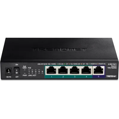 TRENDNET - TPE-TG350 - 5-Port Unmanaged 2.5G PoE+ Switch